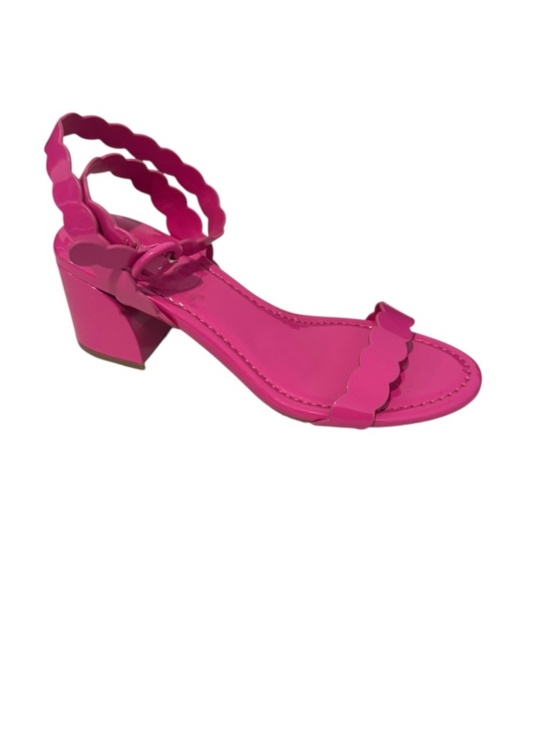 ON 34th Shoes - On 34th Women's Pathina Scalloped Block Heel Sandals, Fuchsia Size 7 - NWB